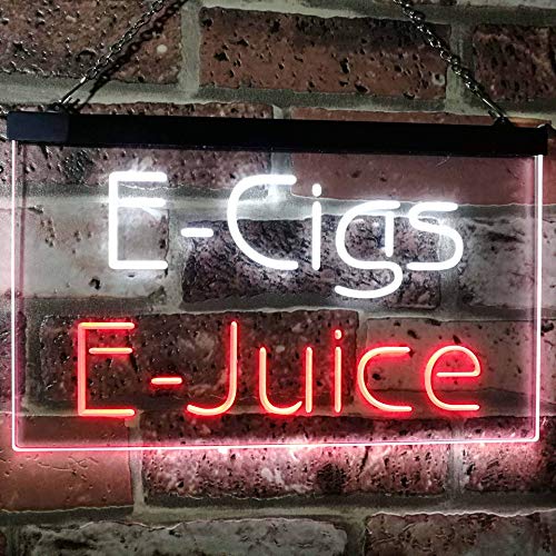Vape Shop E-Cigs E-Juice Dual LED Neon Light Sign